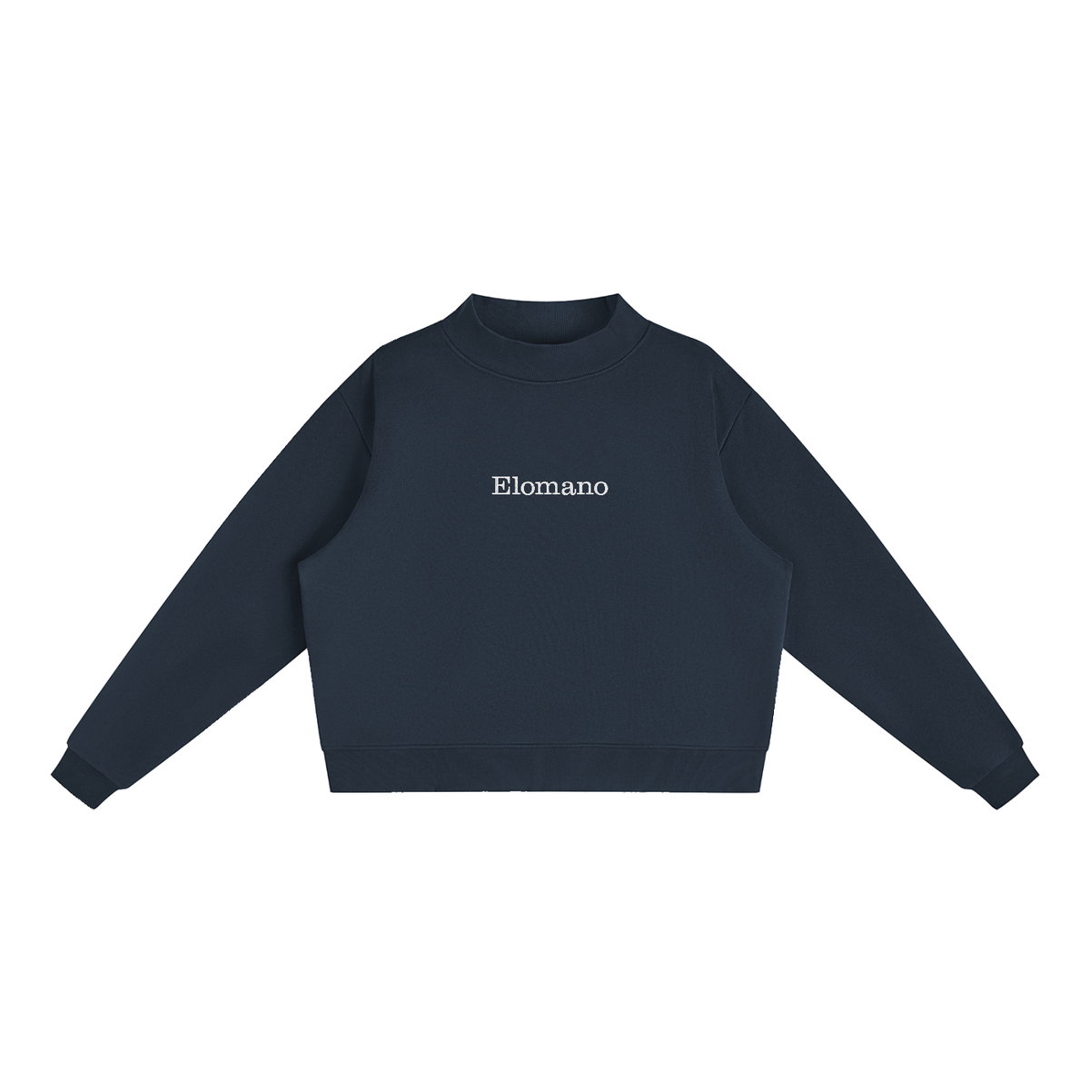 Essential Fleece Mock-Neck Crew Sweatshirt