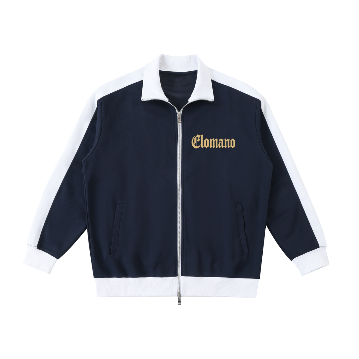 Contrast Trim Stand Collar Jacket