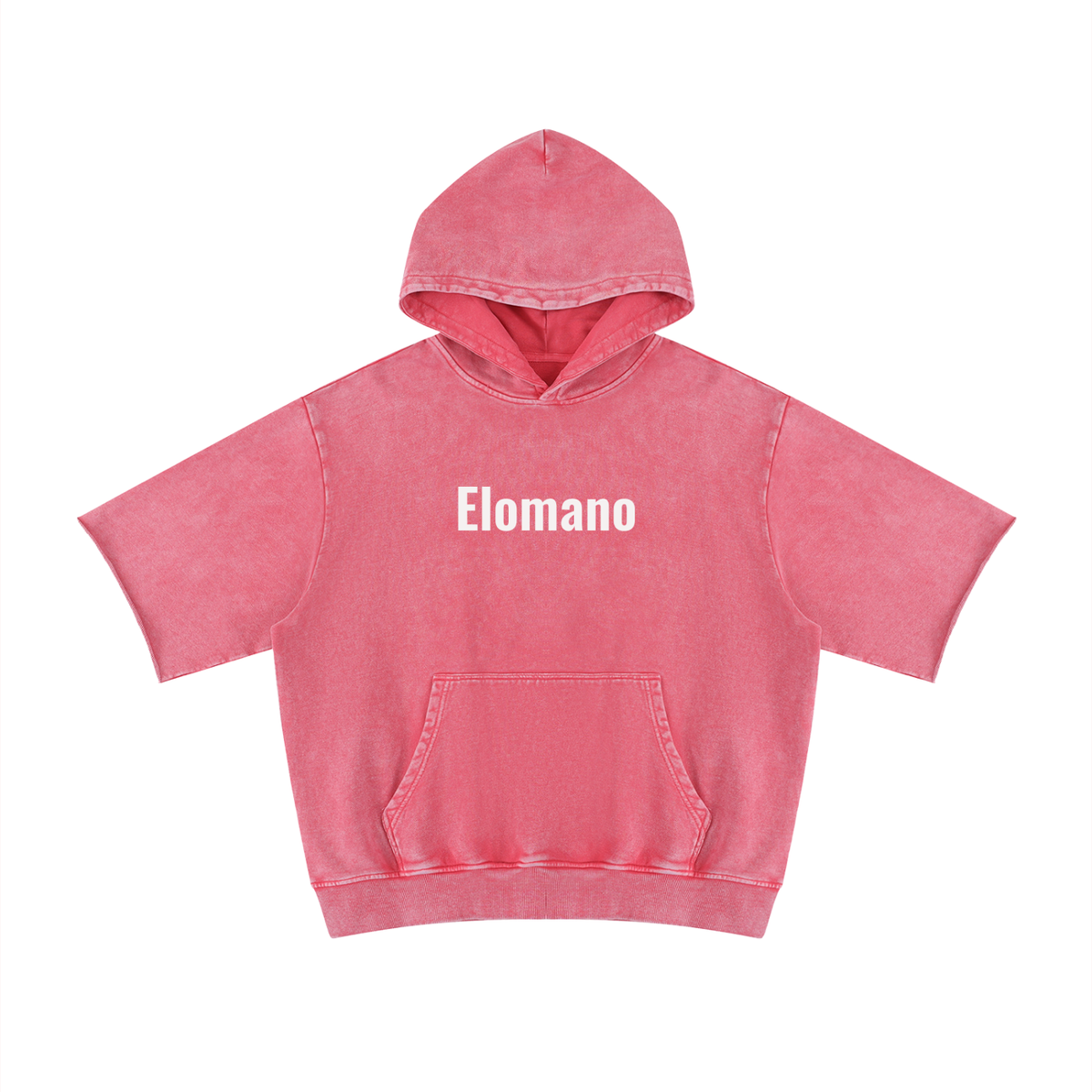 Unisex Mineral Wash Short Sleeve Hoodie