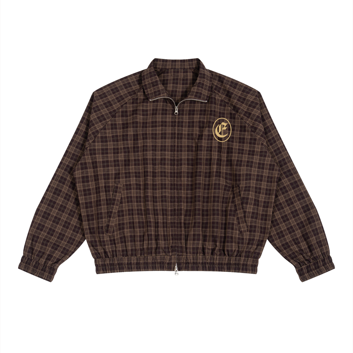 Unisex Plaid Full-Zip Track Jacket