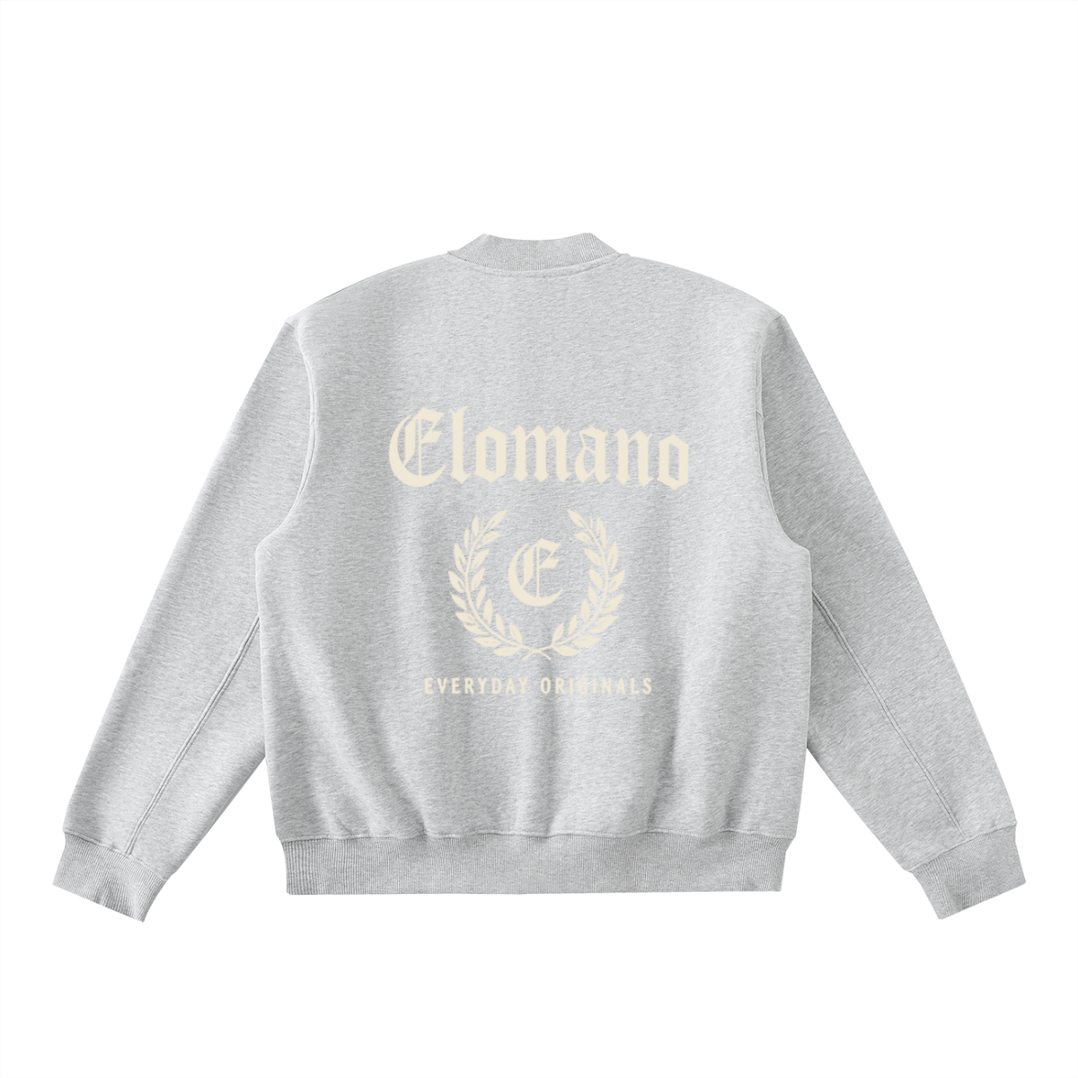 Essential Zip-Up Fleeced Varsity Jacket