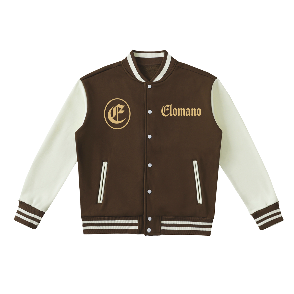 Two-Tone Fleeced Varsity Jacket