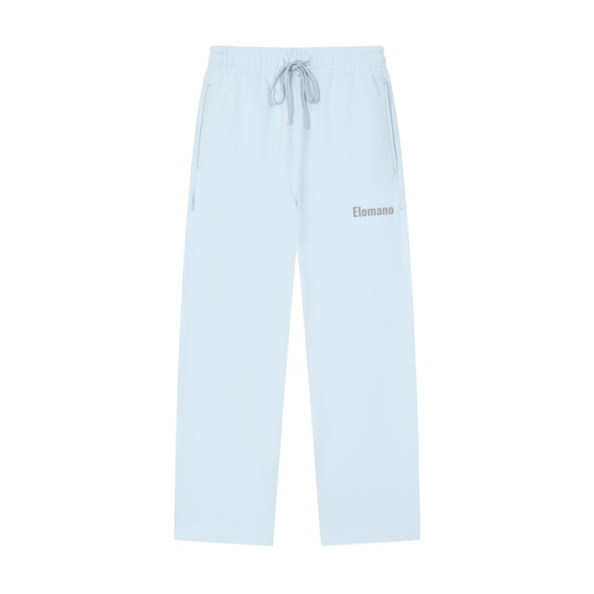 Solid Color Straight-Leg Sweatpants
