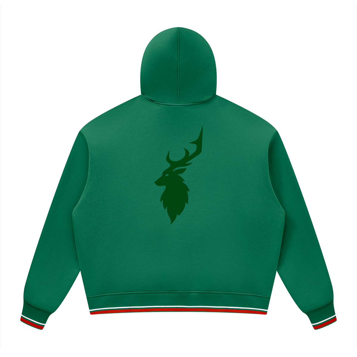 Unisex Oversized Color Block Fleece Hoodie