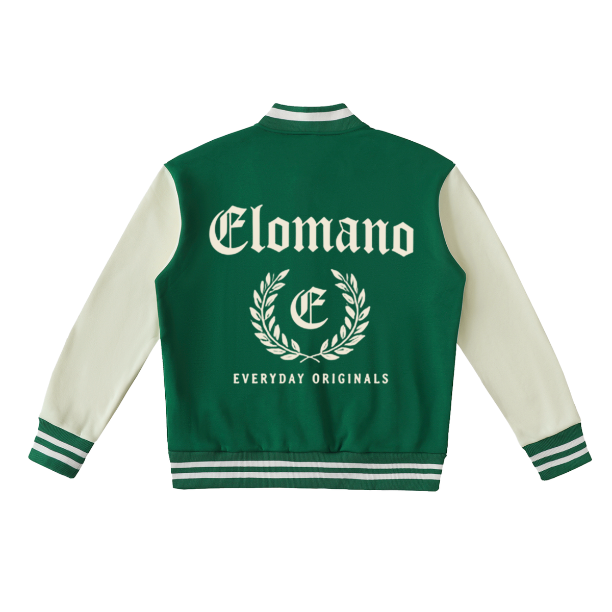 Two-Tone Fleeced Varsity Jacket