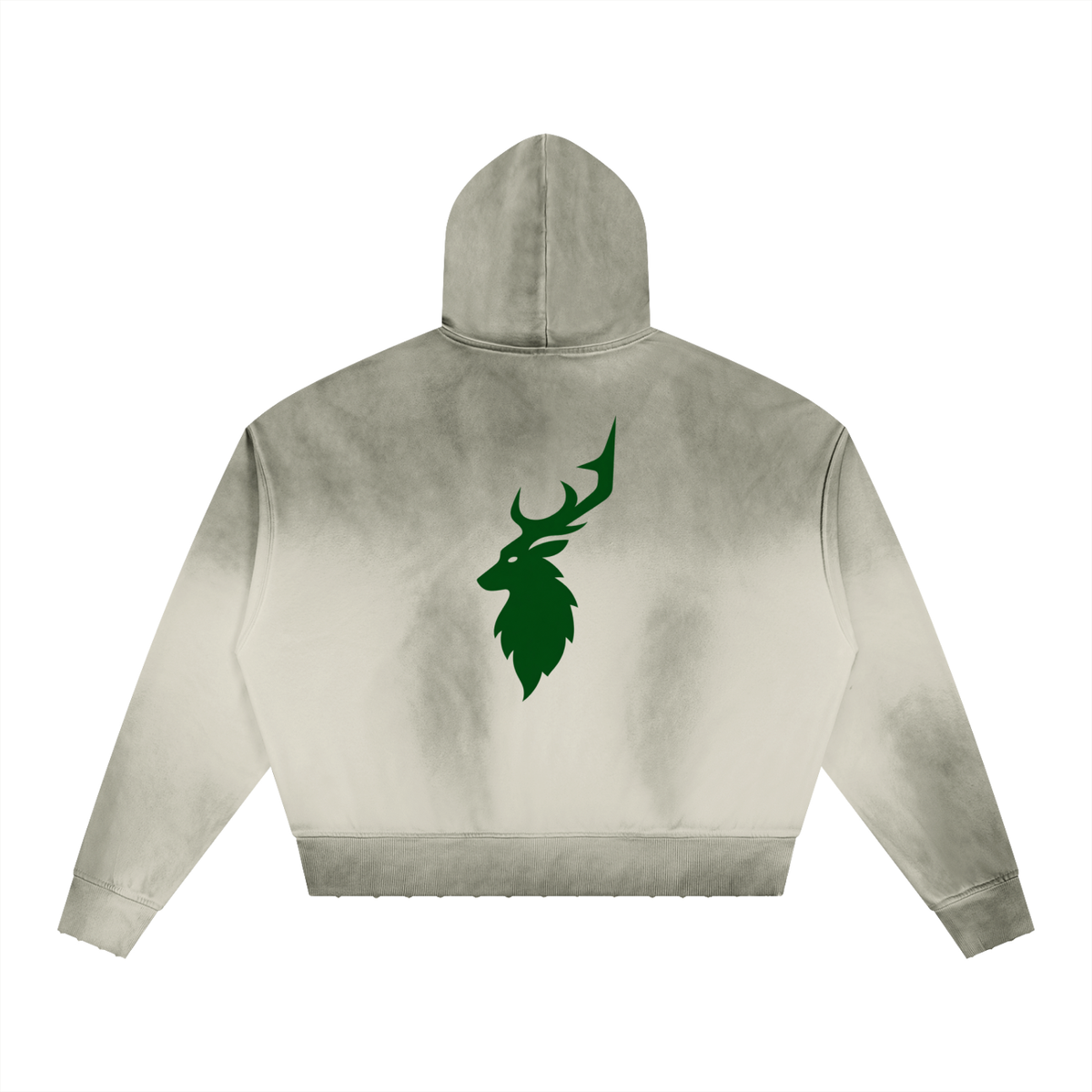 Unisex Sunfade Distressed Boxy Hoodie