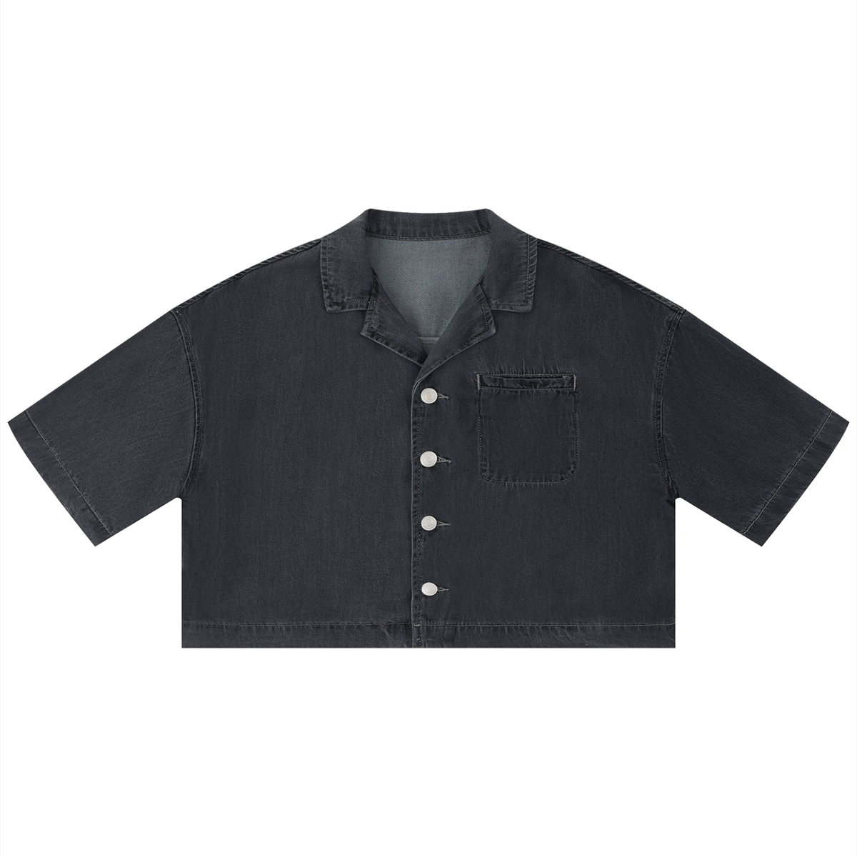 Women's Vintage Wash Boxy Cropped Shirt