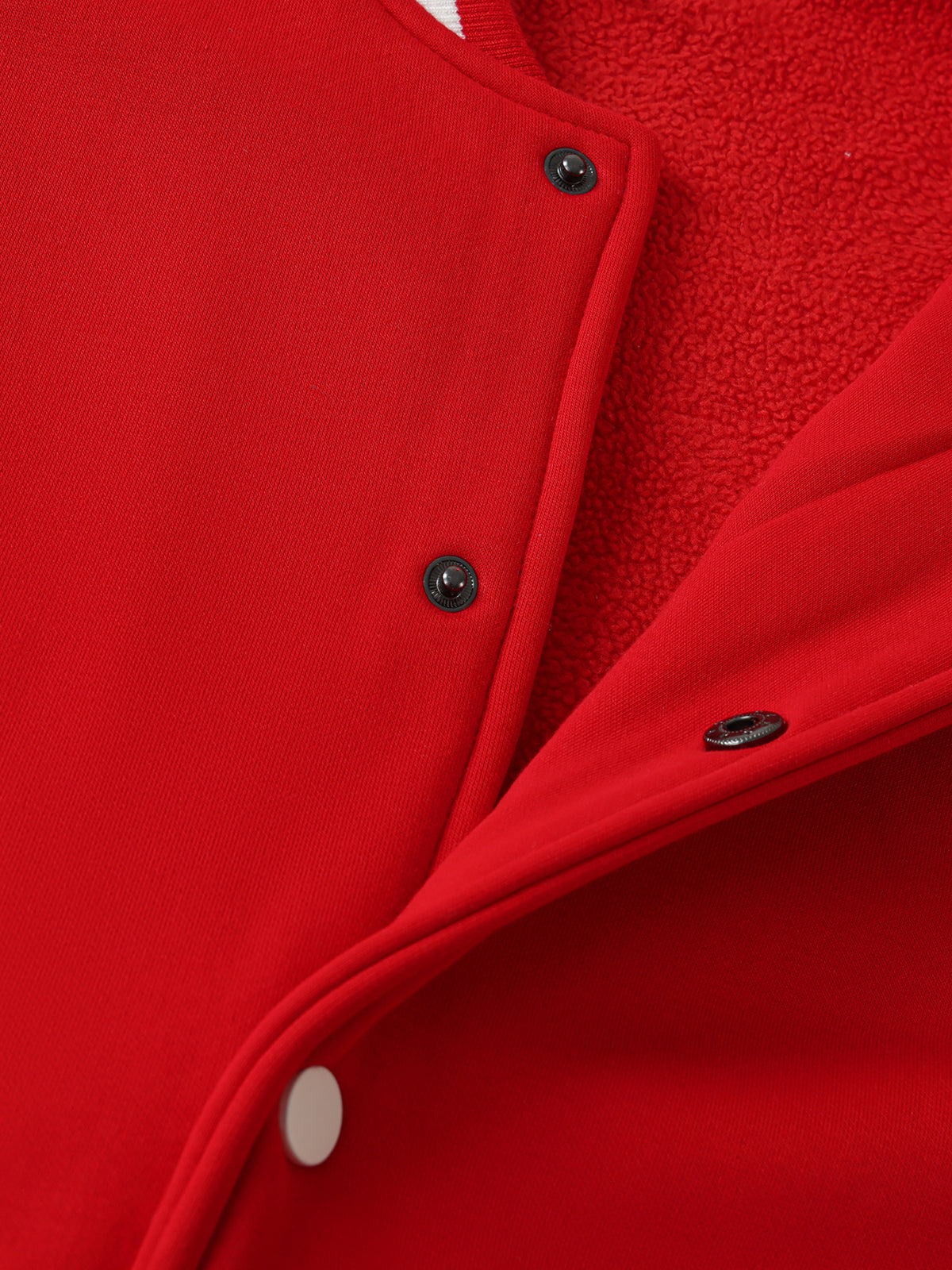 Two-Tone Fleeced Varsity Jacket