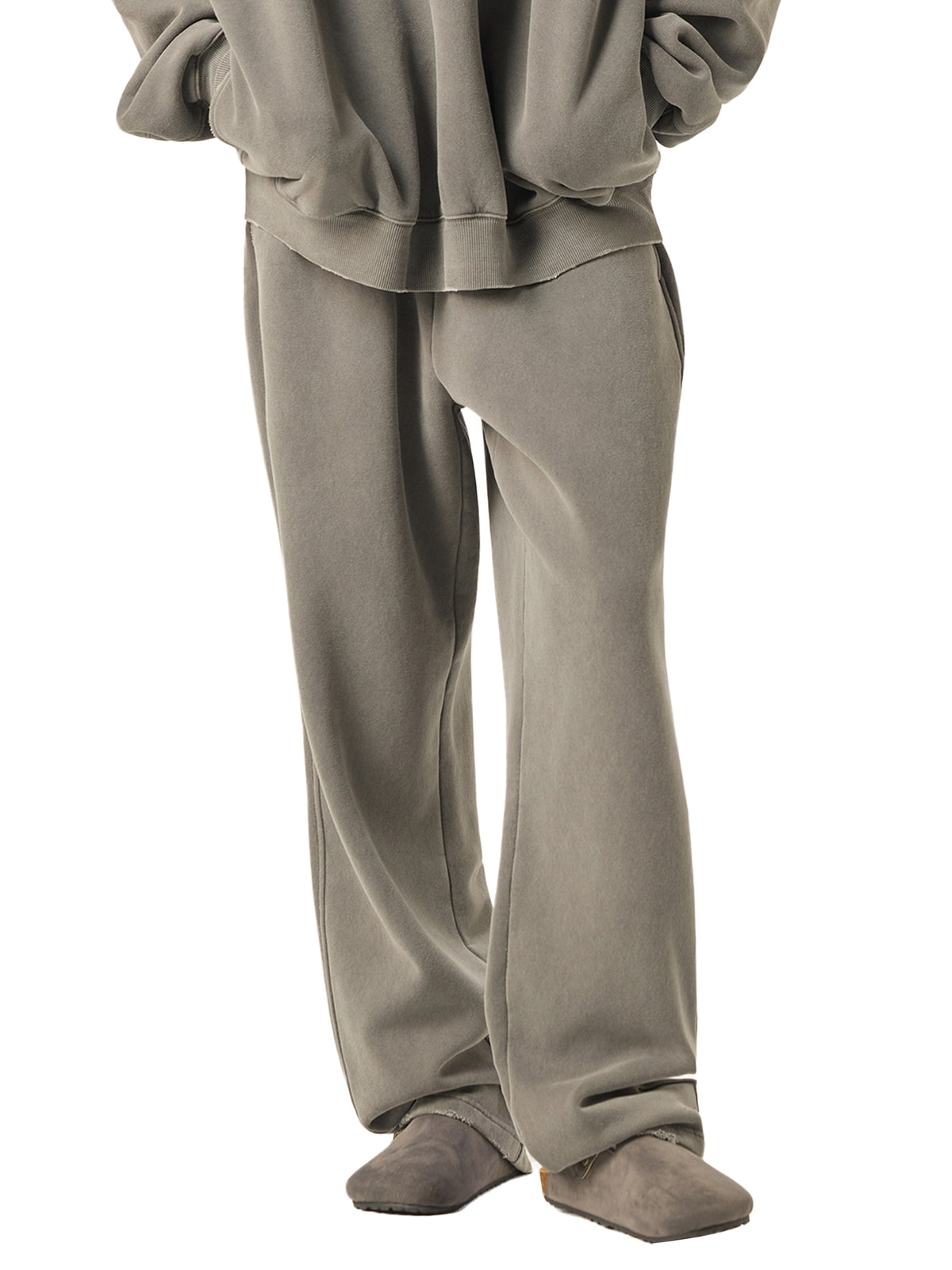 Frayed Enzyme Washed Fleece Sweatpants