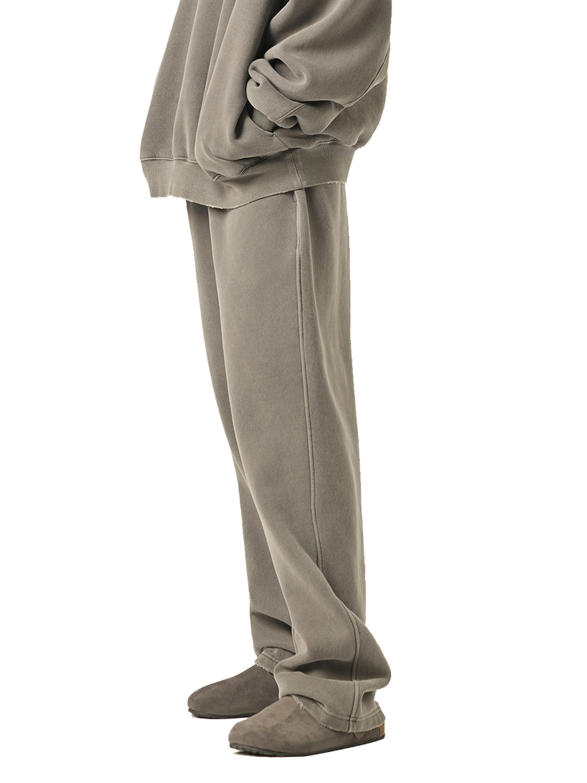 Frayed Enzyme Washed Fleece Sweatpants