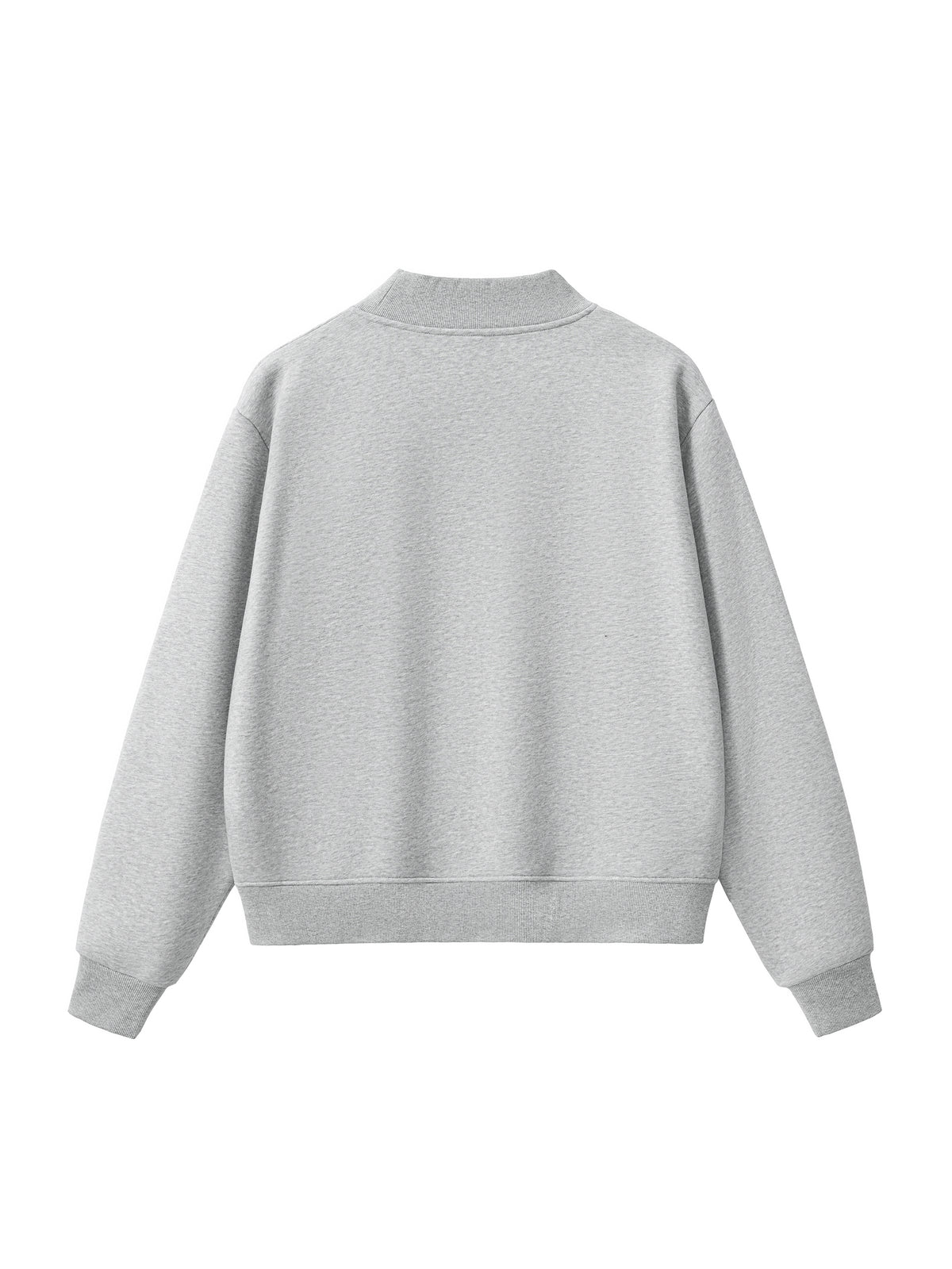 Essential Fleece Mock-Neck Crew Sweatshirt