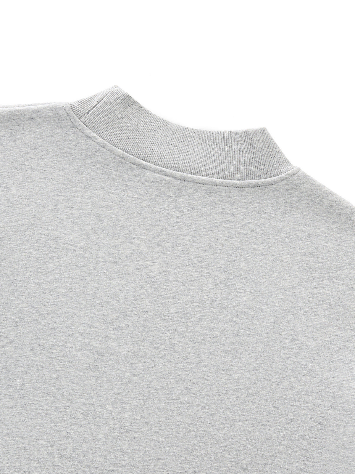 Essential Fleece Mock-Neck Crew Sweatshirt