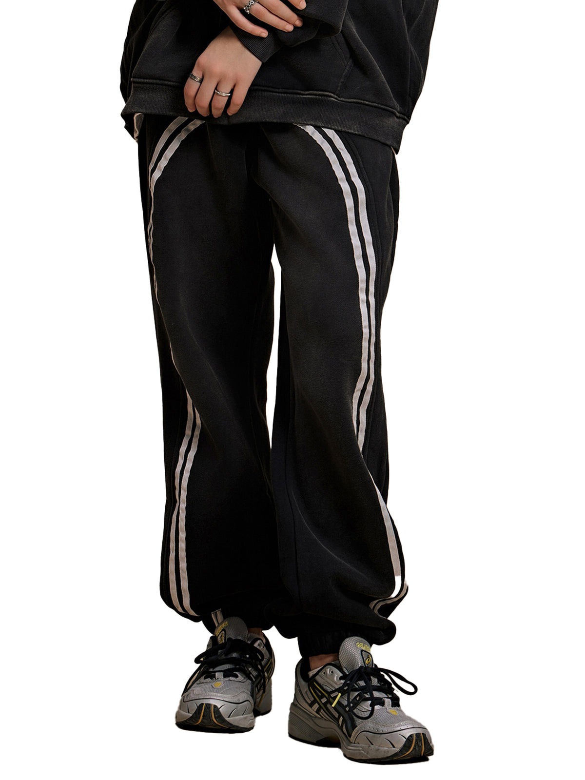 Sun Fade Contrast Tape Fleece Jogged Sweatpants