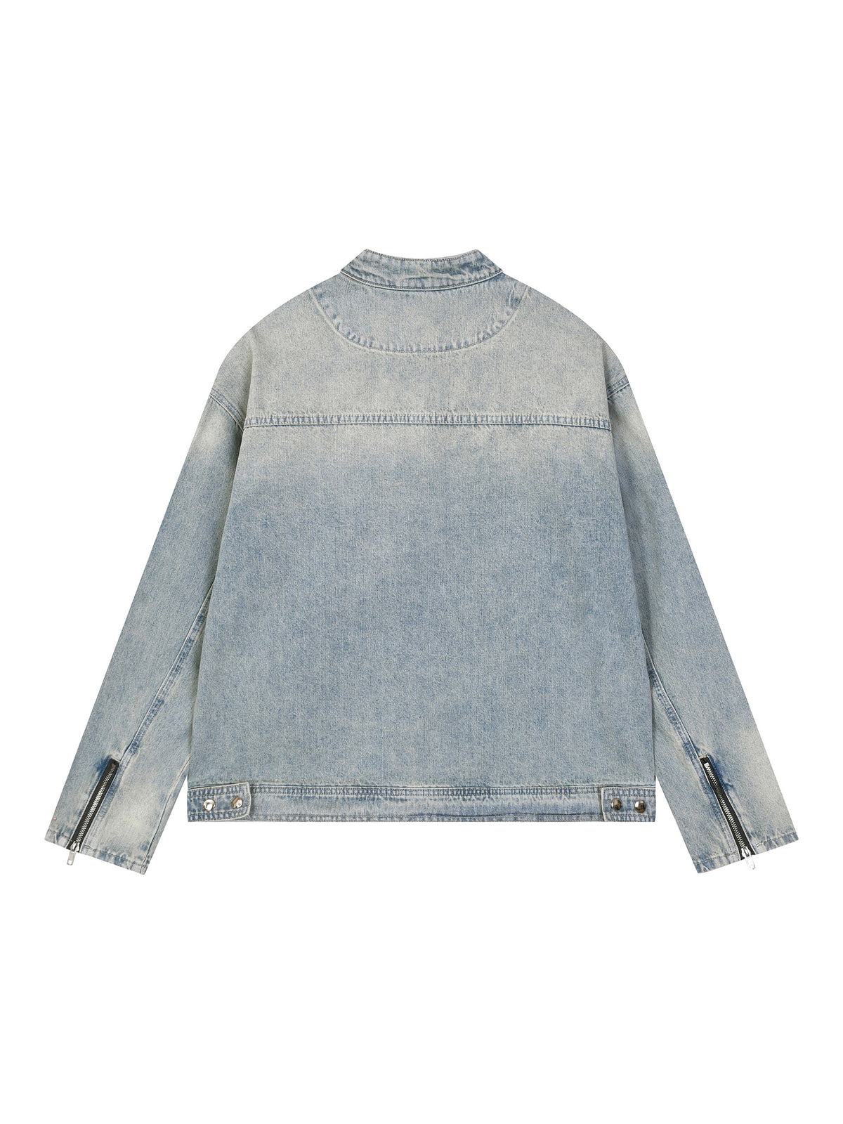 Vintage Wash Zip Denim Jacket