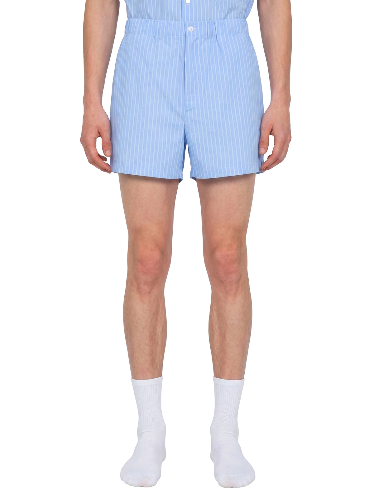 Striped Elastic Waist Shorts