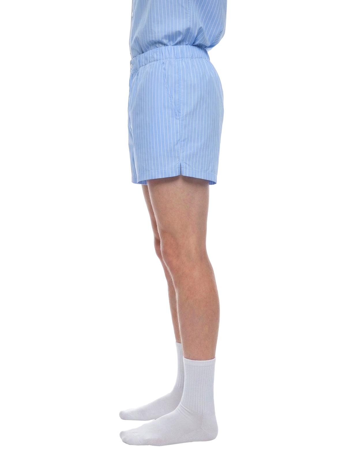 Striped Elastic Waist Shorts