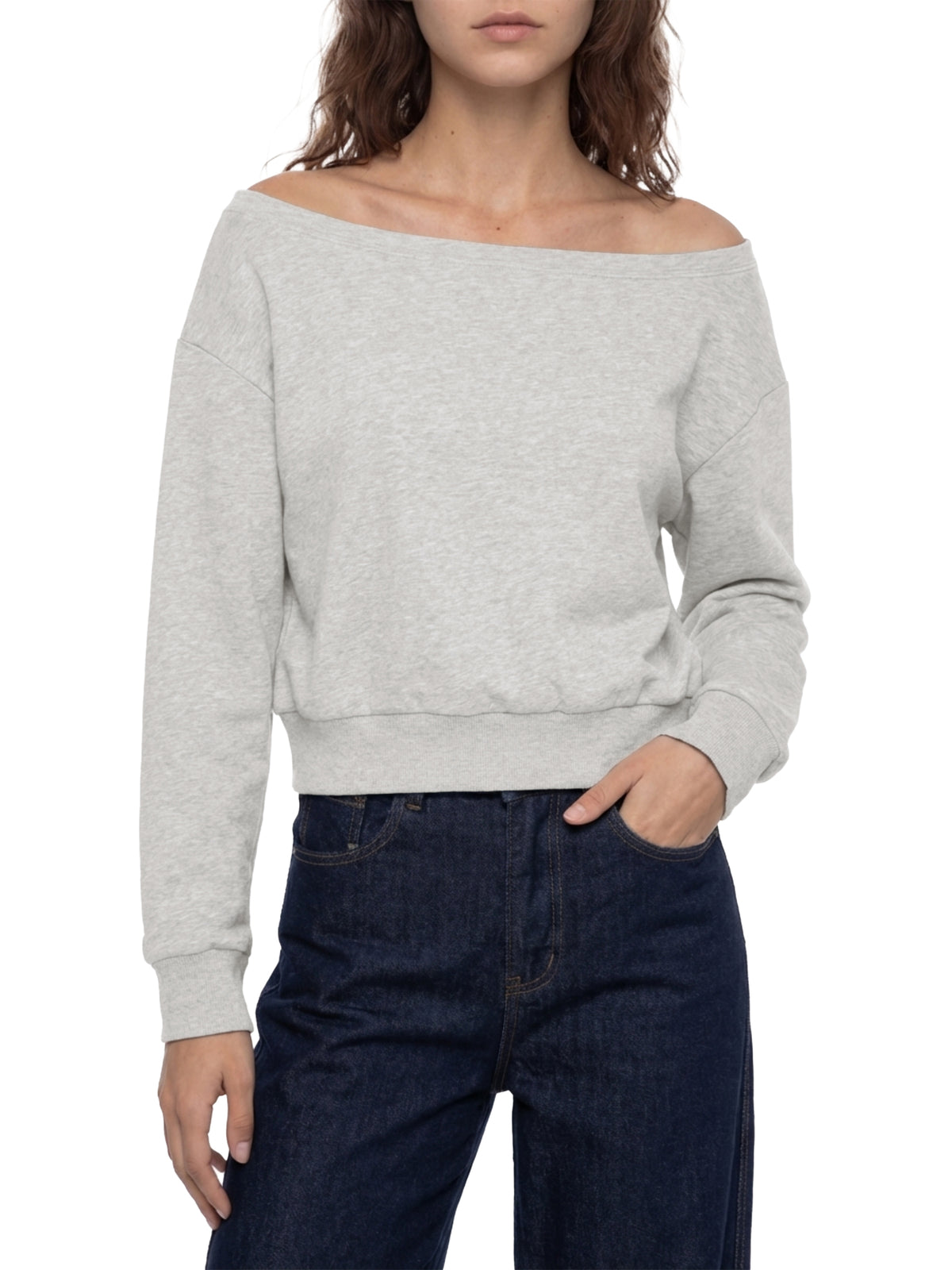 Women's Off-Shoulder Sweatshirt