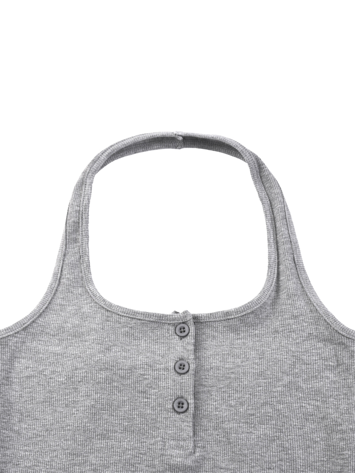 Women's Ribbed Henley Tank Top