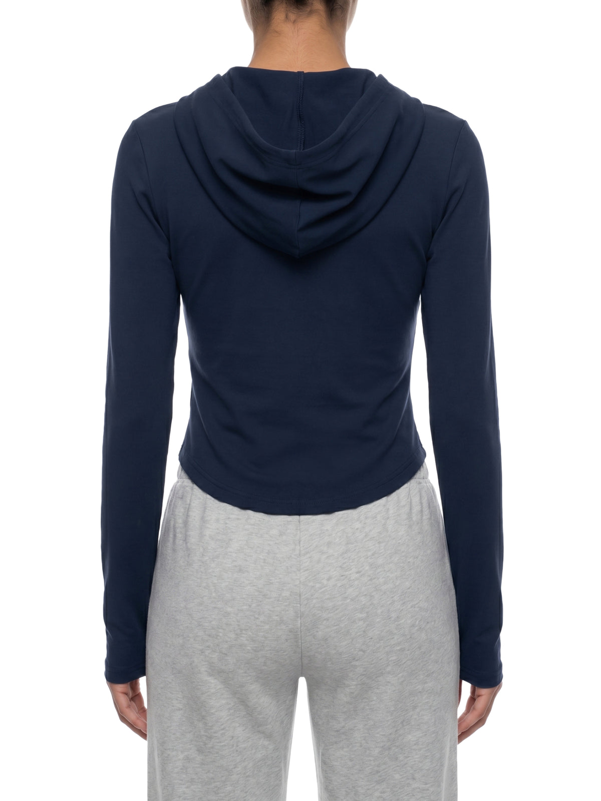 Women's Slim Cropped Full Zip Hoodie