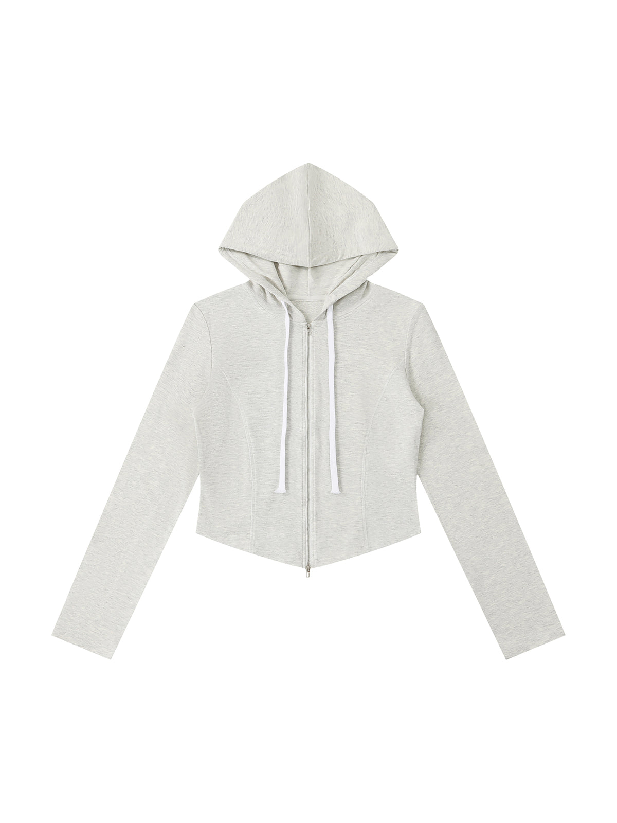 Women's Slim Cropped Full Zip Hoodie