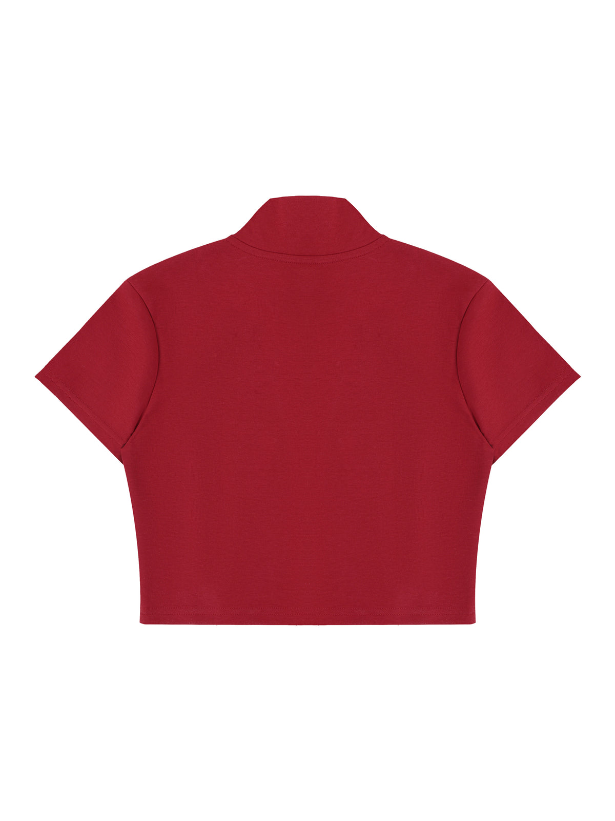 Women's Cropped Full Zip Short Sleeve T-Shirt