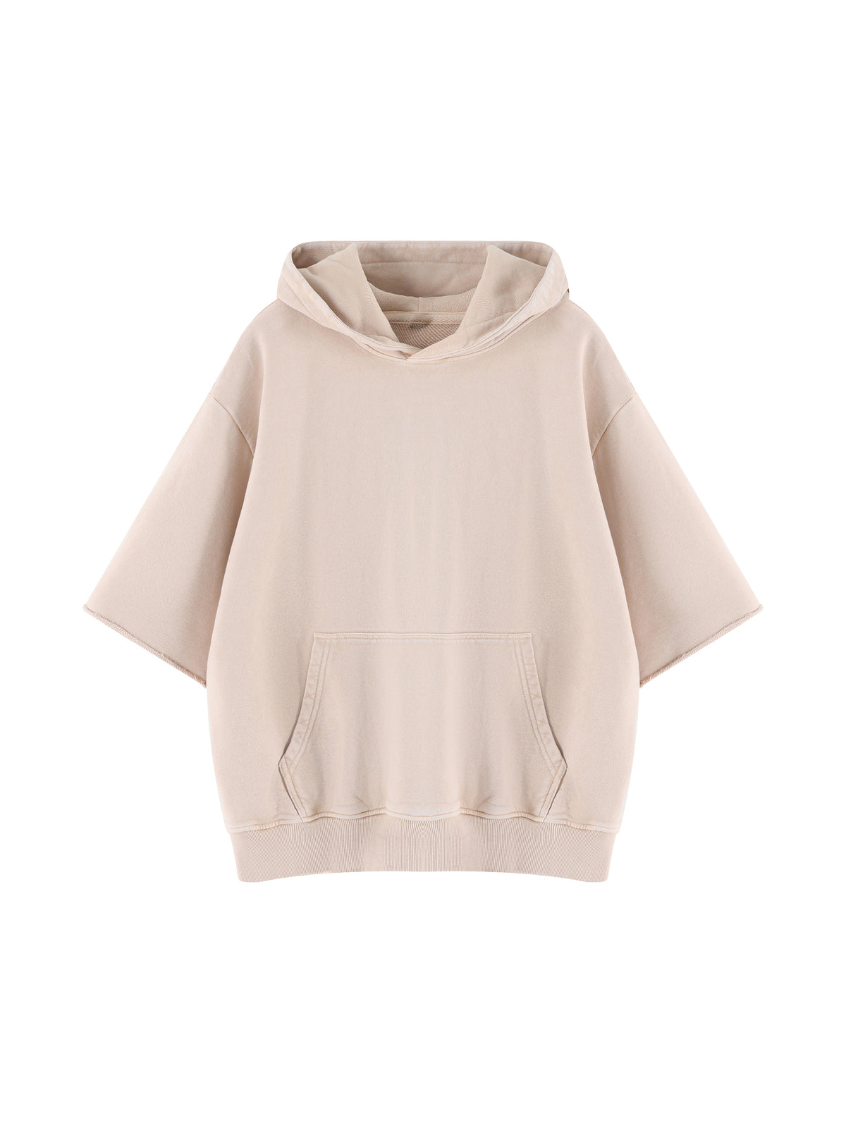 Unisex Mineral Wash Short Sleeve Hoodie