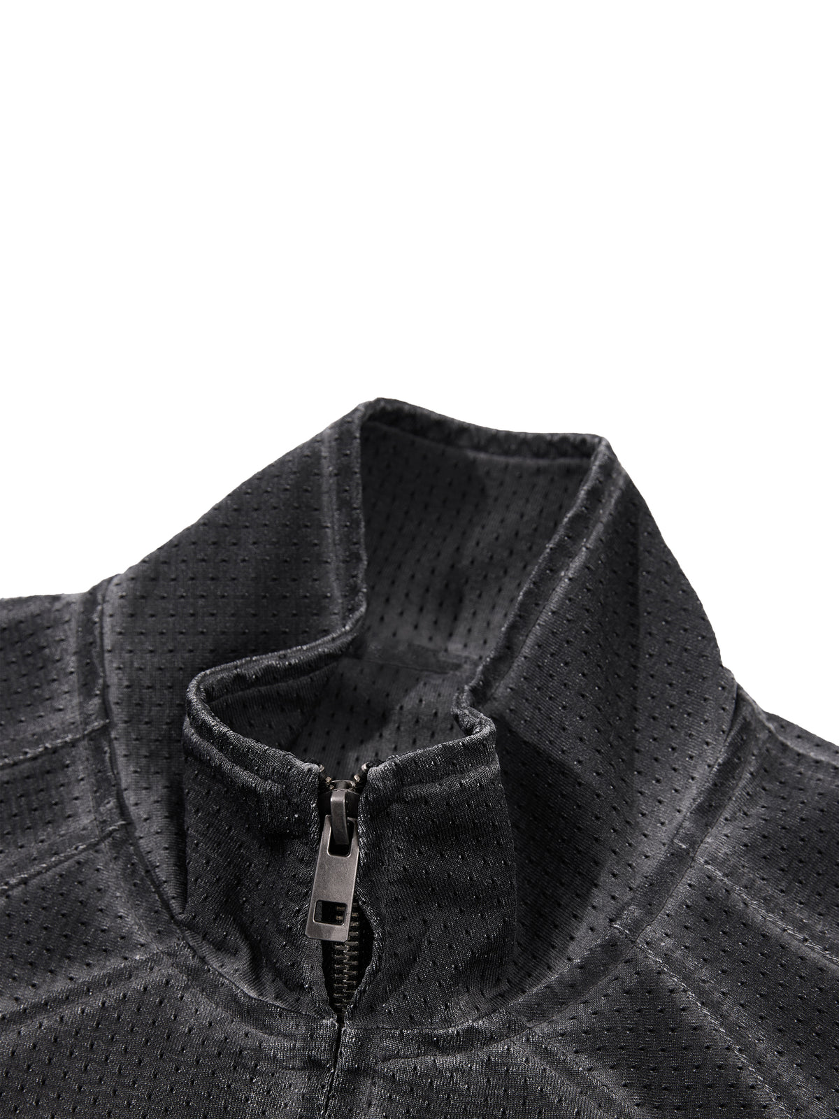 Unisex Vintage Wash Mesh Full-Zip Vest