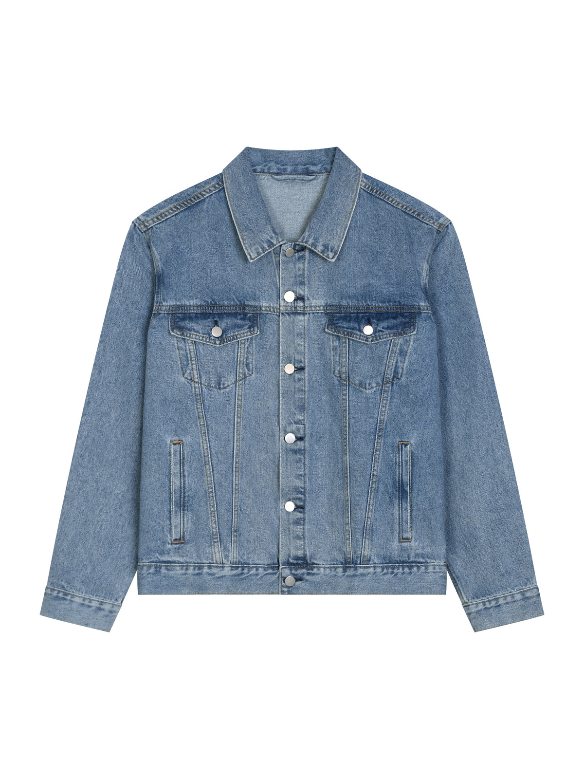 Unisex Vintage Wash Denim Jacket