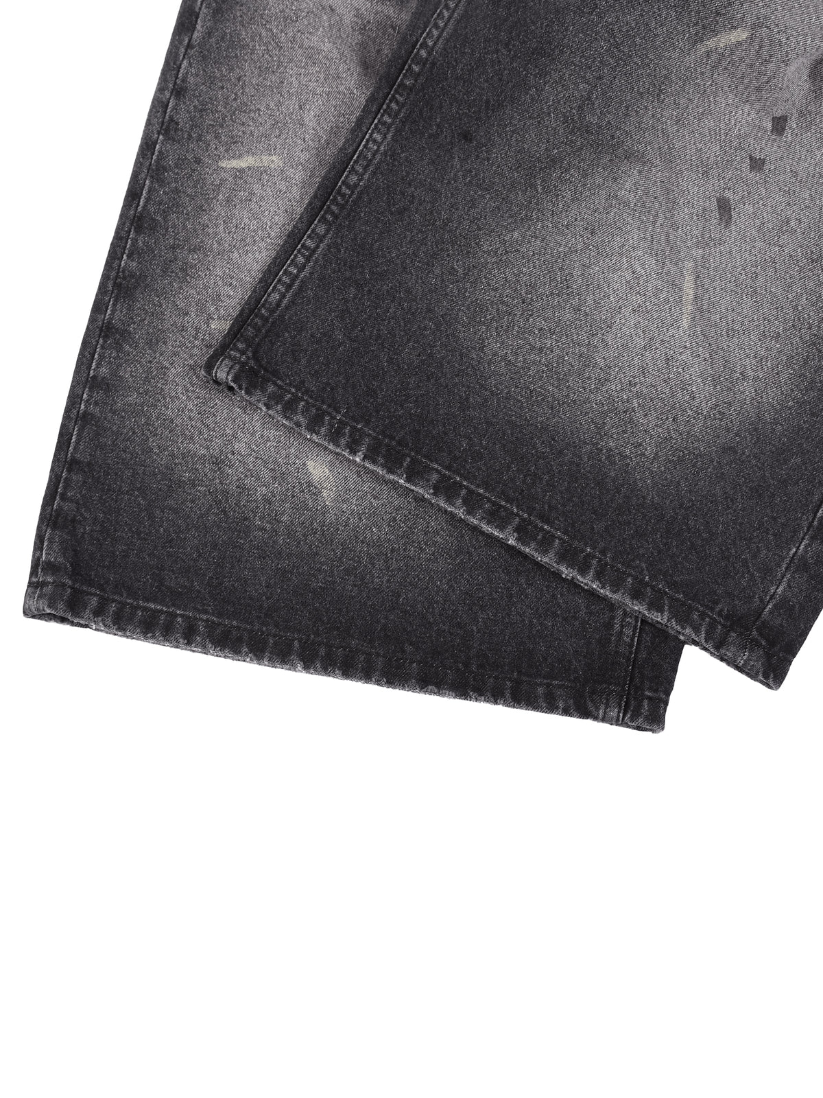 Men’s Vintage Wash Wide Leg Denim Shorts