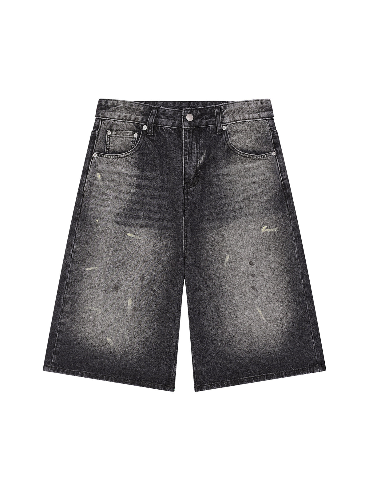 Men’s Vintage Wash Wide Leg Denim Shorts