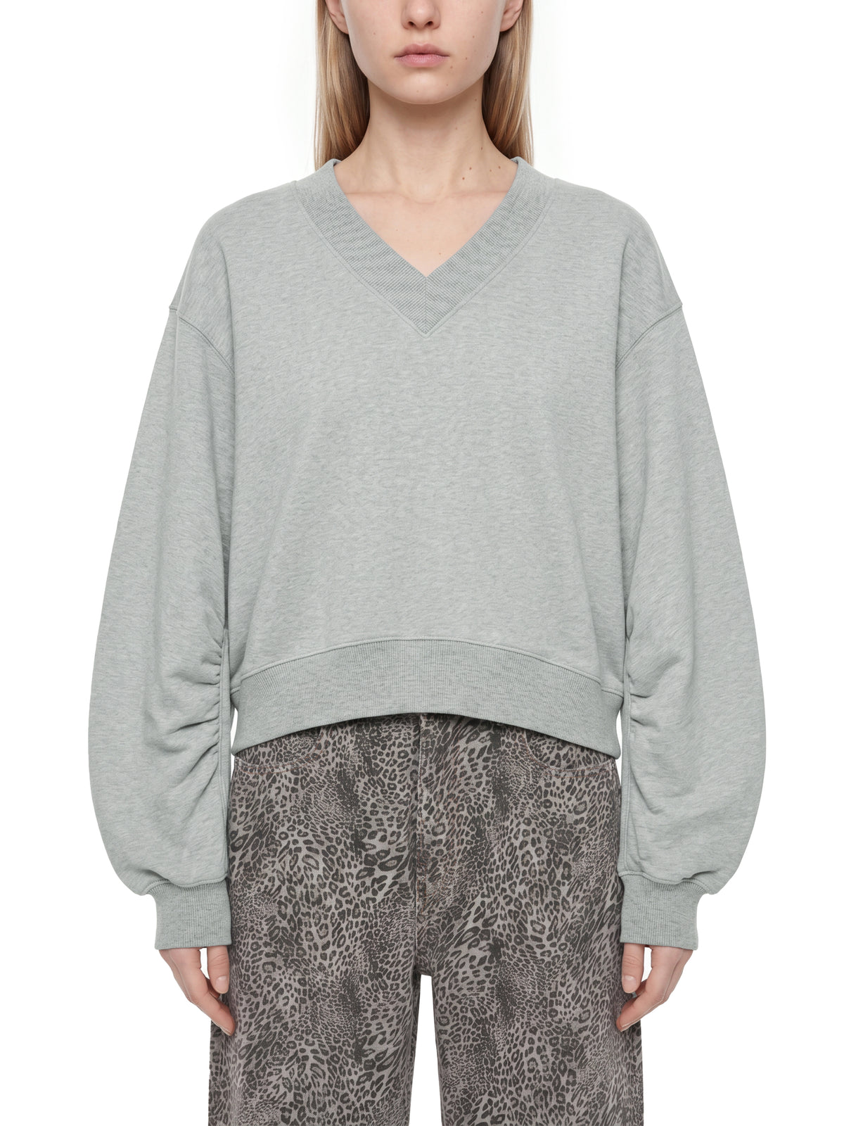 Women’s Crop V-Neck Sweatshirt