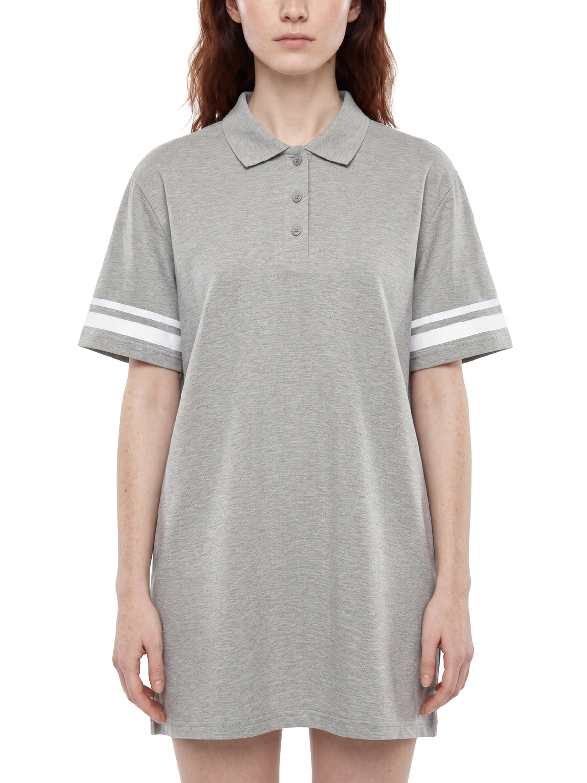 Women's Striped Color Block Polo Dress
