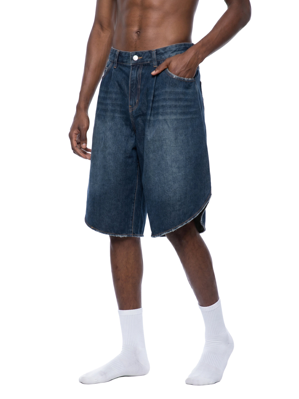 Men’s Wide Leg Denim Shorts