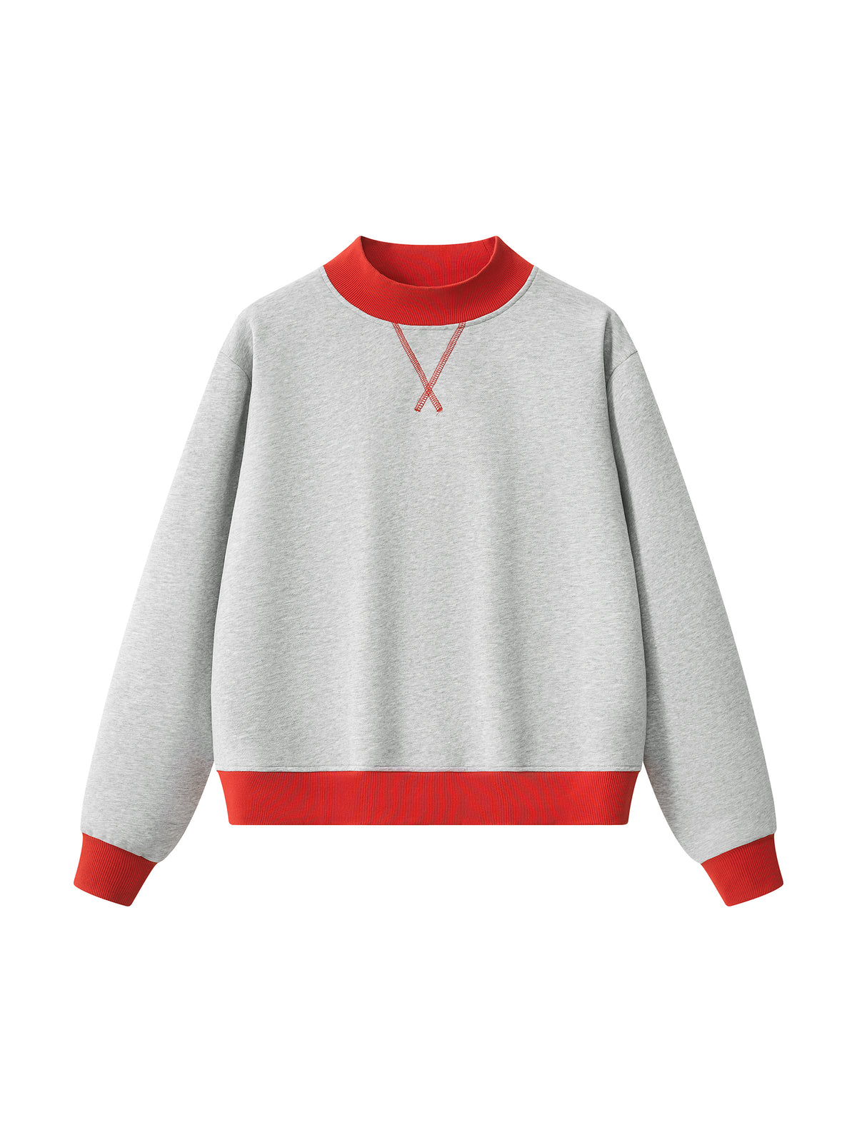 Women’s Mock Neck Crewneck Sweatshirt