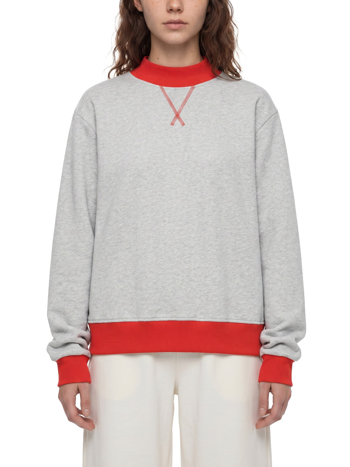 Women’s Mock Neck Crewneck Sweatshirt