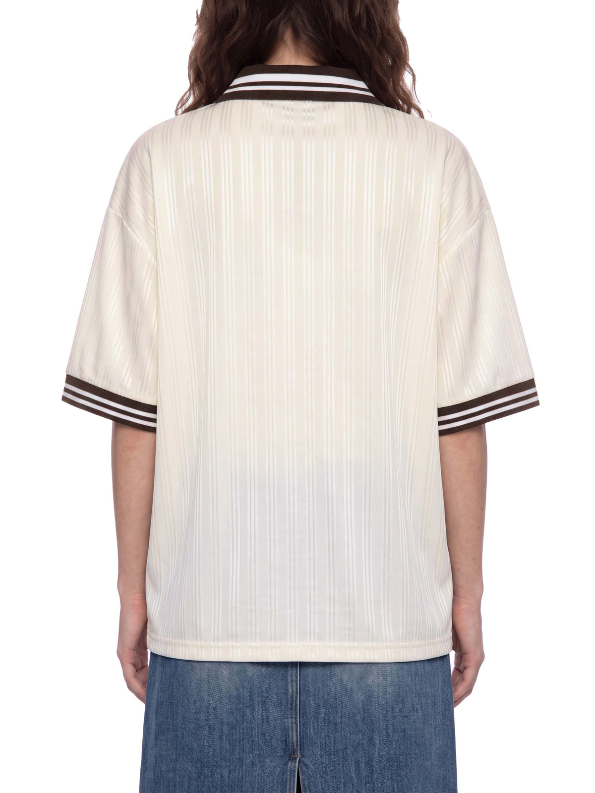 Contrast Stripes Polo Collar T-Shirt
