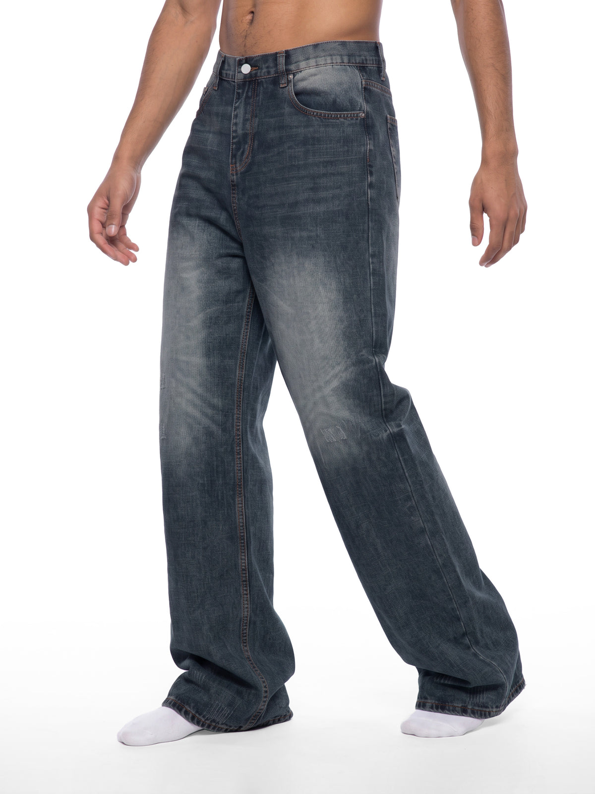 Men's Vintage Wash Denim Jeans
