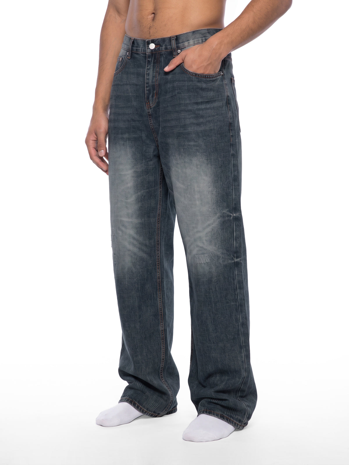 Men's Vintage Wash Denim Jeans