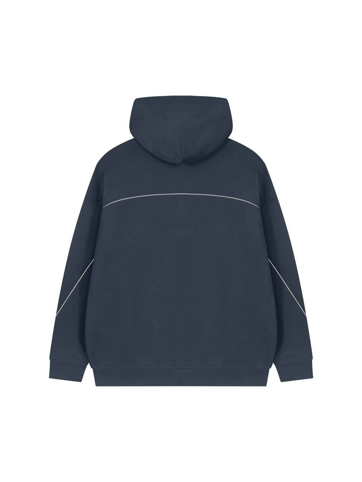Unisex Oversized Piping Fleece Hoodie