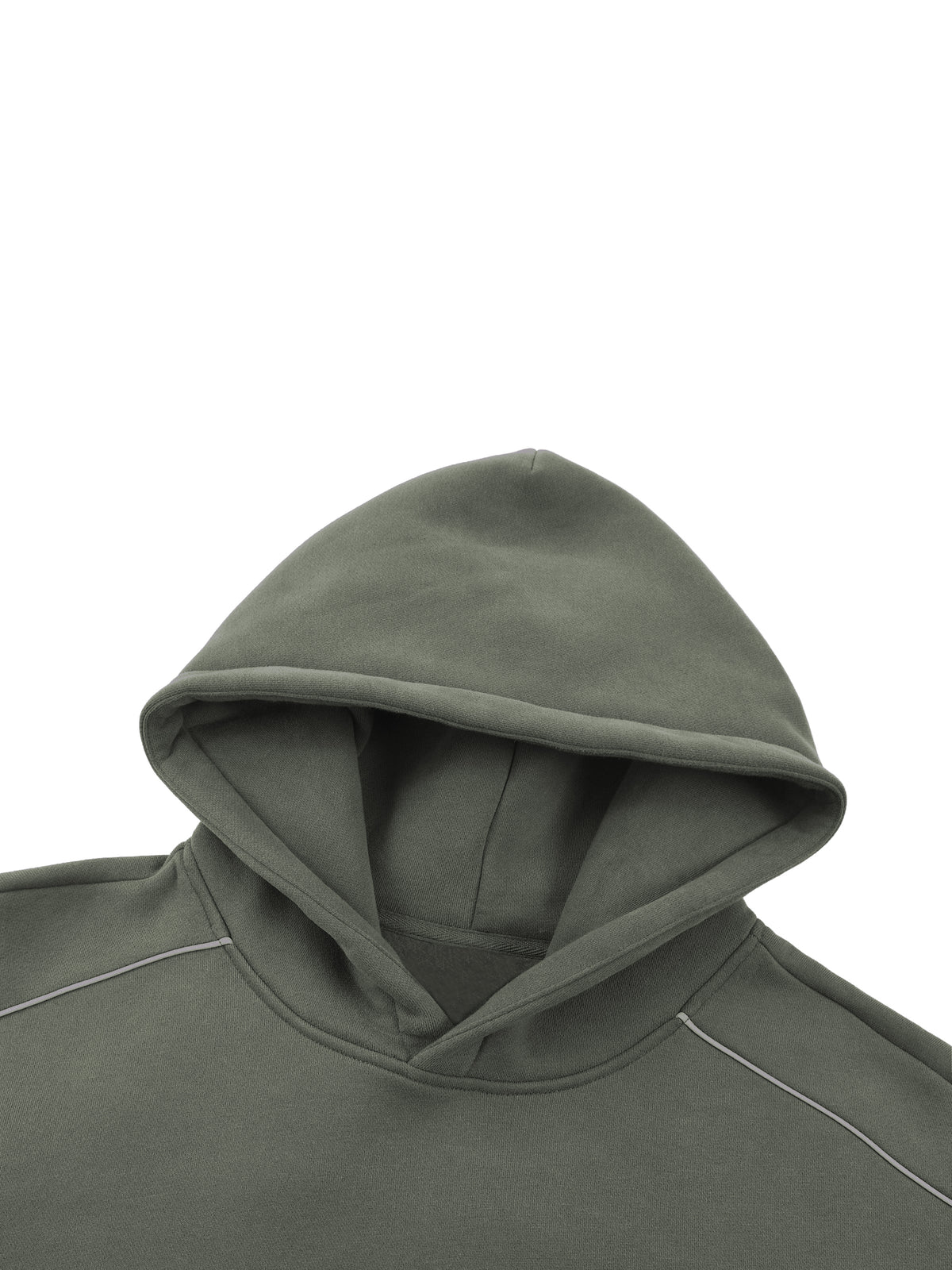 Unisex Oversized Piping Fleece Hoodie