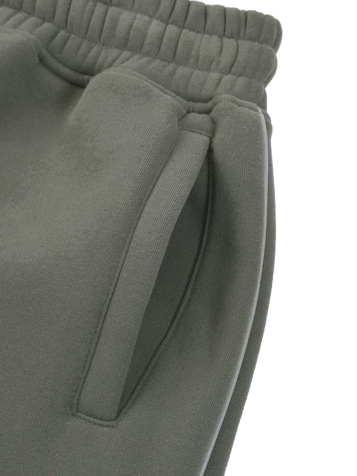 Unisex Piping Fleece Barrel Leg Sweatpants