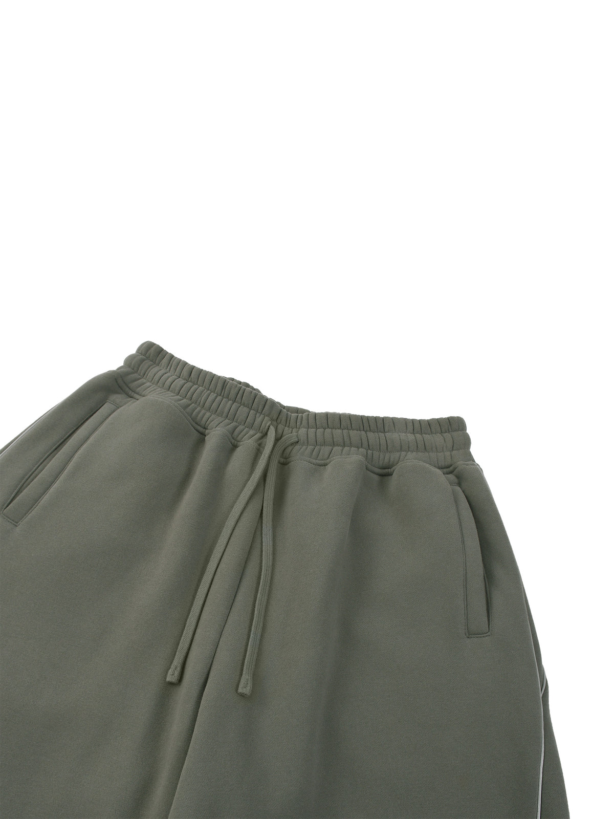 Unisex Piping Fleece Barrel Leg Sweatpants