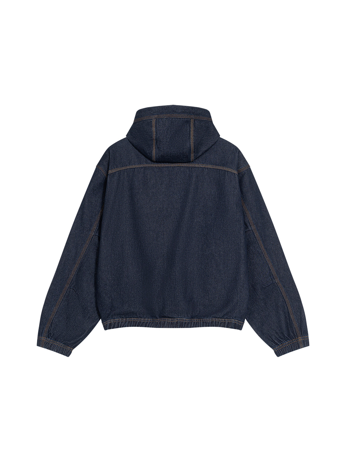 Men's Boxy Vintage Wash Hooded Denim Jacket